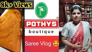 Pothys Boutique TNagar Saree Collection Vlog Tour Silk Saree CollectionDiwali Festival collection [upl. by Leid]