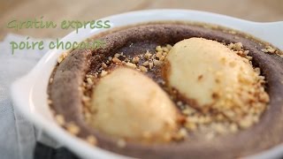 Recette gratin express poirechocolat [upl. by Rosette]