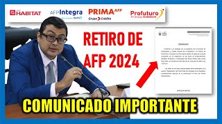 RETIRO DE AFP 2024  COMUNICADO IMPORTANTE Comisión de Economía sobre el retiro de AFP [upl. by Eiramacissej63]