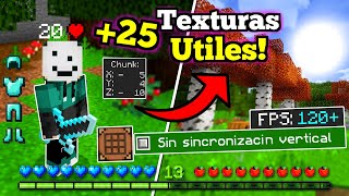 🔴 Top 25 Texturas ÚTILES para Minecraft PE 121X FPS  Texture Packs Para MINECRAFT BEDROCK [upl. by Markos35]