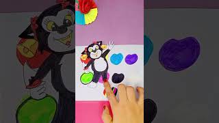 comment your favourite color ding dong cat shortsvideo craft fizacraftpaper [upl. by Aveer536]