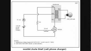 Joule thief using mosfet [upl. by Nylikcaj]