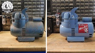 Old Airbrush Compressor Restoration [upl. by Ydnirb]