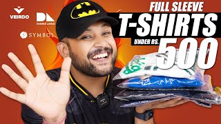 5 Best Full Sleeve TShirts Under ₹500 🔥 Amazon TShirt For Summer Haul 2024  ONE CHANCE [upl. by Eimmat250]