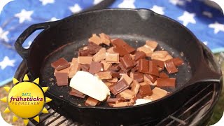 Dessert vom Grill  XL S’Mores mit Schokolade und Marshmallows  SAT1 Frühstücksfernsehen [upl. by Marget]