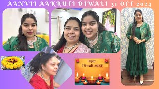 Aanvii Aakruti Celebrating Diwali 31 Oct 2024 [upl. by Silva]