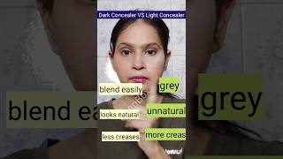 Testing Dark vs Light Concealer The Science of Color Theory shorts [upl. by Nyroc]