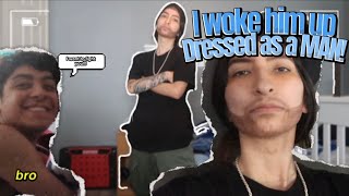 I DRESSED UP AS A MAN amp TOO SEE MY BOYFRIEND REACTION  SUPER FUNNY [upl. by Eisaj]