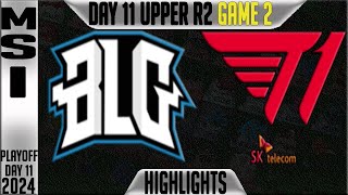 BLG vs T1 Highlights Game 2  MSI 2024 Upper Round 2 Knockouts Day 11  Bilibili Gaming vs T1 G2 [upl. by Ailaht]