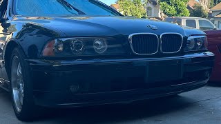 Installing New Headlights On My 2001 Bmw 530i E39 [upl. by Ynohtnaluap896]