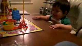 Baby scared of mouse trap game [upl. by Nonnad320]