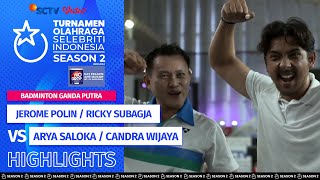 Jerome PolinRicky Subagja VS Arya SalokaCandra Wijaya  Highlights Badminton  TOSI Season 2 [upl. by Jolanta]