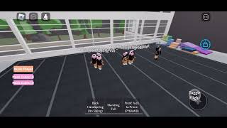 Practicing with Mia wildcats roblox cheerleading cheerleader cheer [upl. by Alaaj]