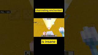 Minecraft channeling enchantment ☠️🤯 minecraft shorts 10kviews [upl. by Lazes]