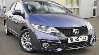 Used Honda Civic 16 iDTEC SE Plus Tourer 5dr Blue 2015 [upl. by Millar]