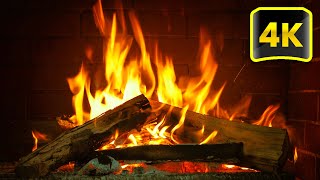 Warm Logs Burning in Fireplace 🔥 Relaxing Fireplace Burning 4K with Fire Crackling Sounds 12 Hours [upl. by Fraser]