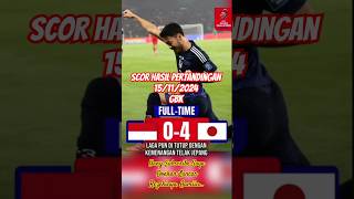 Skor hasil pertandingan Indonesia VS Jepang 15112024 GBKbhollysatrianie [upl. by Htehpaj618]