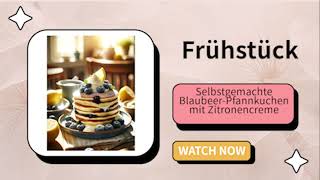 Selbstgemachte BlaubeerPfannkuchen mit Zitronencreme [upl. by Thilda]