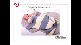 Babydecke stricken für Anfänger  kraus rechts [upl. by Ettenim983]