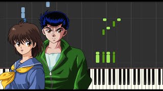 Yu Yu Hakusho  Hohoemi No Bakudan OP Piano Tutorial [upl. by Niuqram]