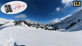 Ski fahren Skigebiet Sörenberg  Hinter Schwarzenegg  Rossweid ins Tal zur Gondel 4k  Entlebuch [upl. by Dolan]