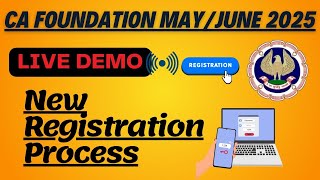 CA foundation MayJune 2025 Registration process  How to Register CA foundation MayJune 2025 Exams [upl. by Nodroj249]