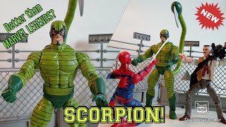 🕸️🎥NEW REVEAL Marvel LEGENDS Spiderman villain SCORPION🦂My custom hasbro 616 comic figure review🕷️ [upl. by Shela]