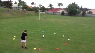 Rugby Coach  6 Place kicking accuracy the run up [upl. by Boyd]