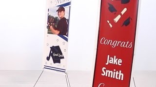 Custom Graduation Banners  Personalized  Shindigz Party Supplies [upl. by Enaywd]