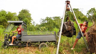 Repair Restoration Maintenance Oil Machine Swept Away by Flood Water Abandoned Scrap Machine [upl. by Annoya]