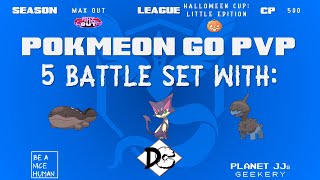 Pokémon GO PvP  Halloween Cup Little Edition 5 Rounds Clodsire  Purrloin  Deino [upl. by Gilburt]