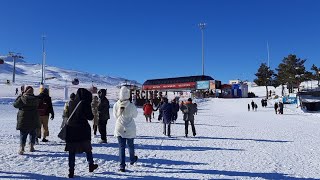 CABLE CAR AT ERCIYES MOUNT SKI RESORT WINTER SEASON IN TURKIYE [upl. by Harli]