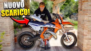 NUOVO SCARICO al KTM SX 125😱 TITANIO e CARBONIO [upl. by Yenreit47]