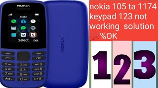 Nokia 105 TA1174 123 keypad Track ways jumper solution nokia ta 1174 keypad 123 not working [upl. by Ab]