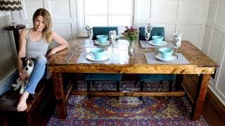 The 50 Modern Farmhouse Table  Easy DIY Project [upl. by Imelida]