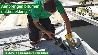 Aanbrengen witte bitumen dakbedekking  EgberinkDak [upl. by Nairadas366]