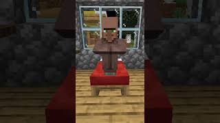 ¿POR QUÉ LOS ALDEANOS DUERMEN CON LOS OJOS ABIERTOS minecraft shorts minecraftshorts [upl. by Aivek]