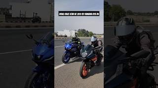 Yamaha R15 V4 Vs KTM RC 200 Drag Race youtubeshortsvideo ytshortsvideo ktmrc200 shortsviral [upl. by Enala777]