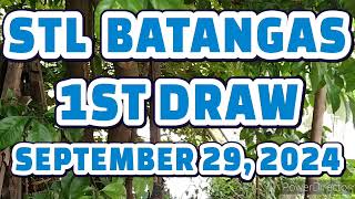 STL BATANGAS RESULT TODAY 1ST DRAW SEPTEMBER 29 2024 12PM  SUNDAY [upl. by Terrena]