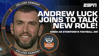 We have a vision  Andrew Luck talks about his new role as Stanford football GM  College GameDay [upl. by Harshman]