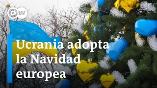 Ucrania cambia la Navidad ortodoxa rusa por la occidental [upl. by Sikram]