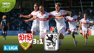 3 Liga Tor aus der eigenen Hälfte VfB Stuttgart II schlägt 1860 München  SWR Sport [upl. by Etnelav]