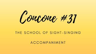 Concone 31 Accompaniment [upl. by Alehs423]