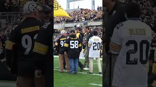 Alejandro Villanueva amp David DeCastro surprise Veteran with Super Bowl tix steelers nfl shorts [upl. by Arnulfo638]