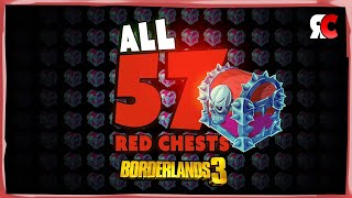 All 57 Red Chest Locations  Borderlands 3  Complete Red Chest Guide [upl. by Benoite]