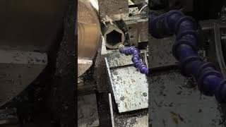 Hexagonal steel pipe cutting [upl. by Esoj]