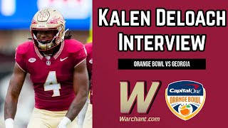 FSU Football  FSU LB Kalen DeLoach Interview PreOrange Bowl vs Georgia  Warchant TV FSU [upl. by Acimahs]