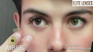 Natural Amber Color Contacts by Elite Lens3s [upl. by Eilis]