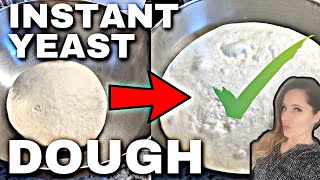 EASY Pizza Dough RECIPE with INSTANT YEAST for Beginners [upl. by Ecertap]