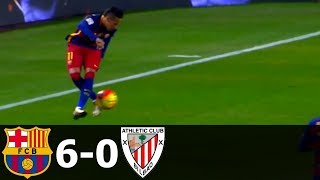 FC Barcelona vs Athletic Bilbao 60 All Goals and Highlights 201516 HD 720p English Commentary [upl. by Farkas]